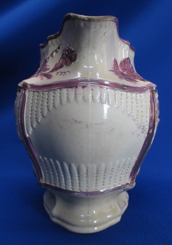 ANTIKER STAFFORDSHIRE ROSA GLANZ WARE BLUMEN & VOGEL KRUG CA. 1820er Jahre - Bild 5 von 9