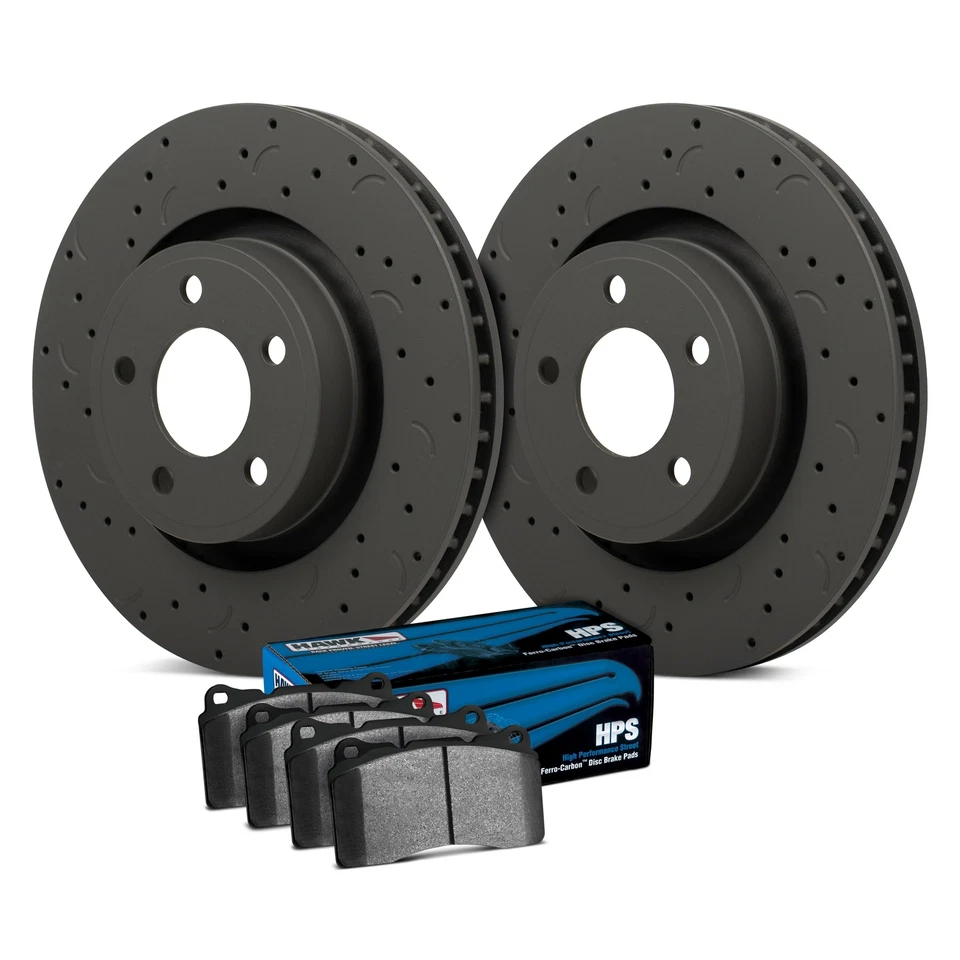 Kit de frenos delanteros perforados y ranurados Hawk Talon HPS para 05-13 Chevy Silverado 1500 Foto 2 de 2