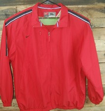 Nike Men's XL Red Windbreaker Team Jacket KC021