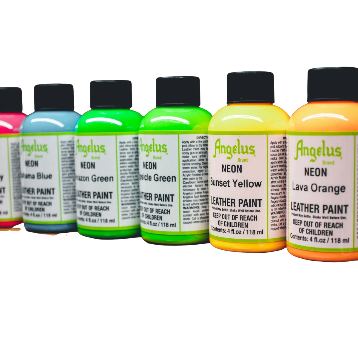 Angelus Neon Acrylic Leather Paint (4 ounces) Pic-a-Color!