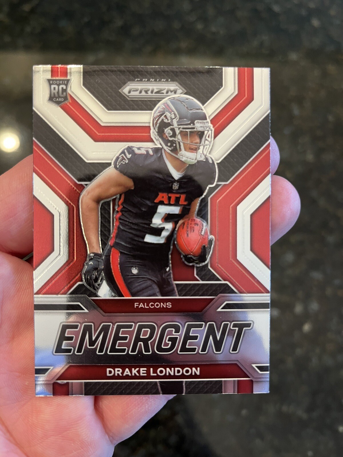 2022 Panini Prizm Football Drake London RC Emergent Insert #E-5 - Falcons