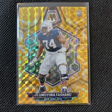 Olumuyiwa Fashanu Yellow Reactive Rookie 2024 Panini Mosaic New York Jets