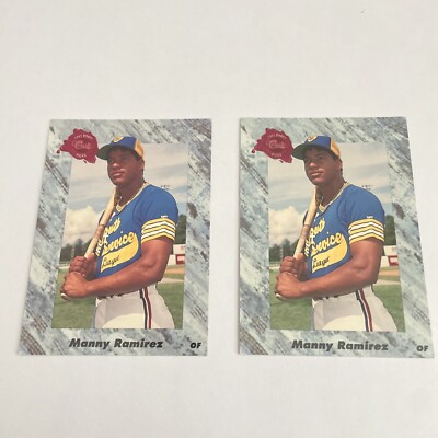1991 Classic Draft Picks - #60 Manny Ramirez (RC) 2 Card Lot