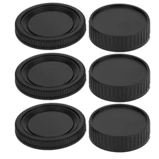 3 Sets of MD Lens Rear Cap Front Body Cover for MD Mount Minolta MC Camera 