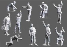 1/72 Resina Soldado Personal de Mantenimiento de Aeronaves Rusas Servicio Terrestre 10 Piezas-