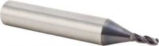 Kennametal 4169662 Carbide Ball End Mill: 1/8" Diam, 0.2031" LOC, 3 Flute