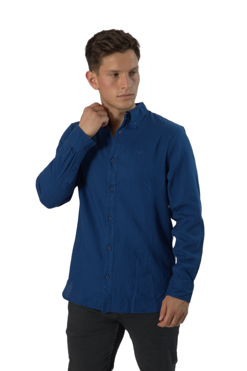 Mens Casual Shirts Long Sleeve Button Down Plain Formal Business Work