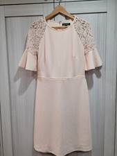 Ralph Lauren Size 8 Women Peach Short Sleeve Dress