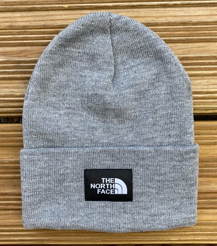 light grey north face beanie