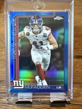 MICAH MCFADDEN 2025 TOPPS CHROME TRUE BLUE REFRACTOR /150 #232 GIANTS