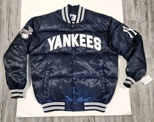 New York Yankees Bronx Bubble Starter Jacket Poly Satin Twill Fill Sz L Sample