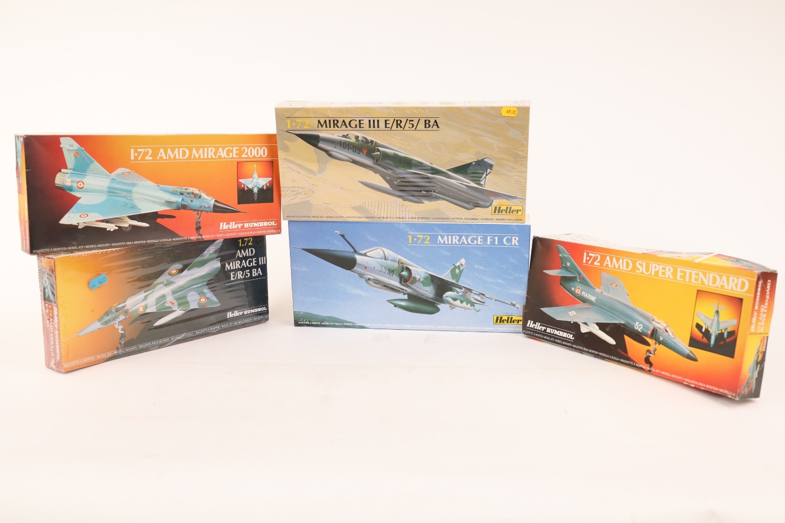 Maquettes d'avions Heller 1:72 lot 5 kits de modélisme plastique neufs à assembler