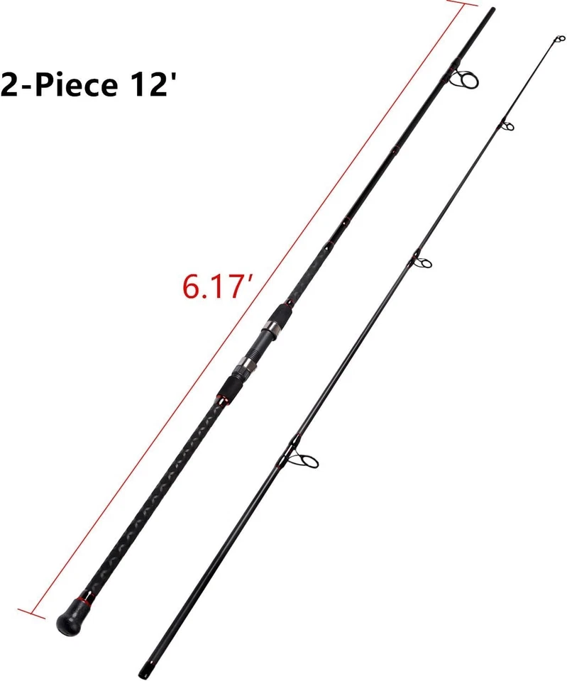 Caña de pescar giratoria de surf de grafito de 10 pies 2 piezas/4 piezas - potencia ligera Foto 4 de 4