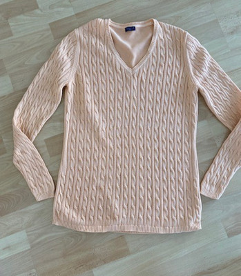 DARLING HARBOUR Baumwoll Pullover Damen Gr XL 42 apricot top