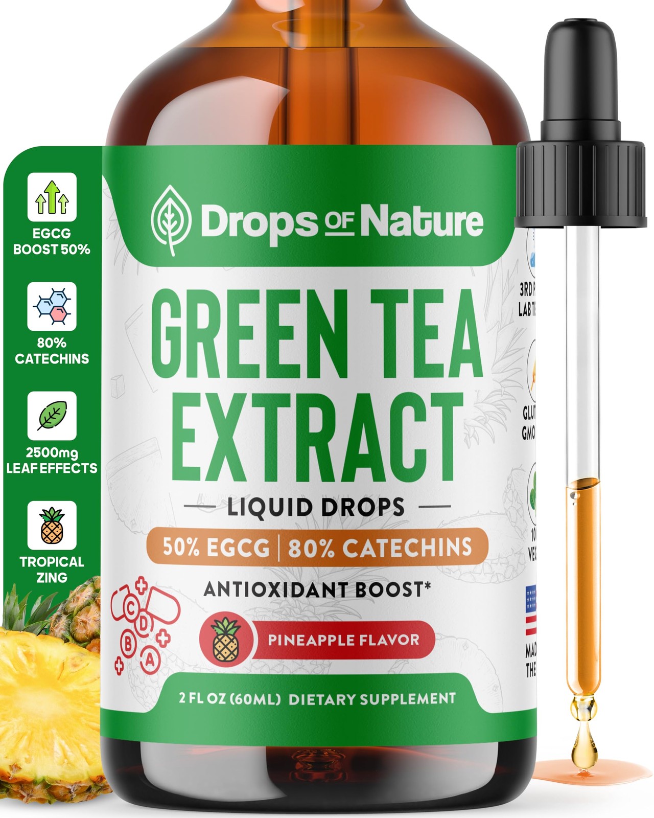 Extract 50% Egcg Liquid Drops - Immune Support & Antioxidant