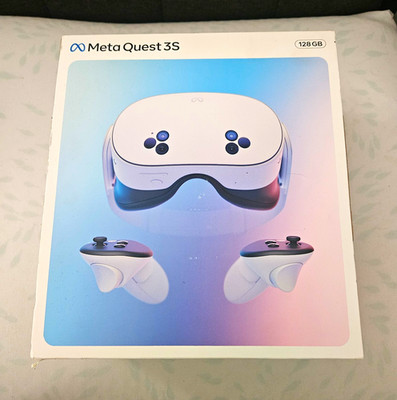Meta Quest 3S Standalone VR Headset 128GB White w/ Controllers