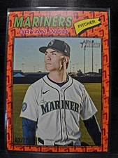 2026 Topps Heritage #99 Bryan Woo Color of the Year Orange /77    Mariners 