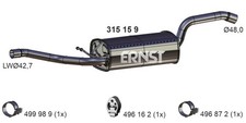 Mittelschalldämpfer ERNST 315159 für FOCUS FORD 3 Turnier MAX 2 DXA CB7 CEU