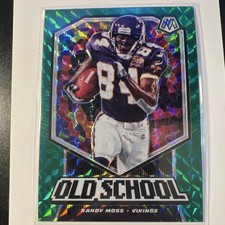 Panini Mosaic Randy Moss #OS14 Vikings Old School Green Mosaic Prizm Football