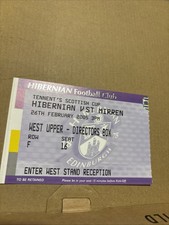 Hibs v St Mirren Scottish Cup Directors Box Ticket 26/2/2005