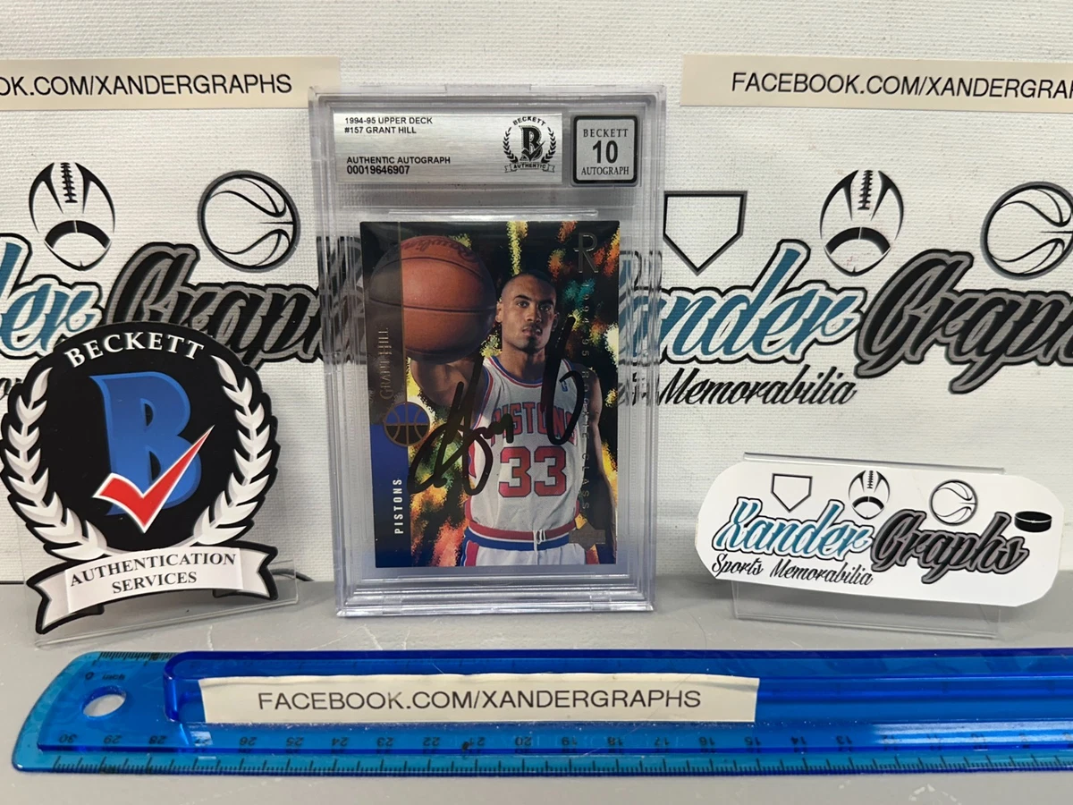 Upper Deck Grant Hill Basketball Autographed Sports Trading Cards