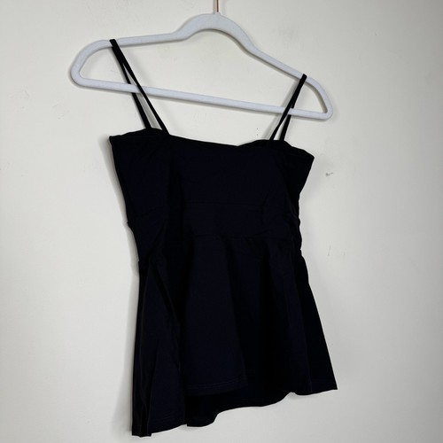 Top de cuerda de alambre en ángulo acampanado Susana Monaco en negro nuevo con etiquetas talla mediana - Imagen 4 de 8