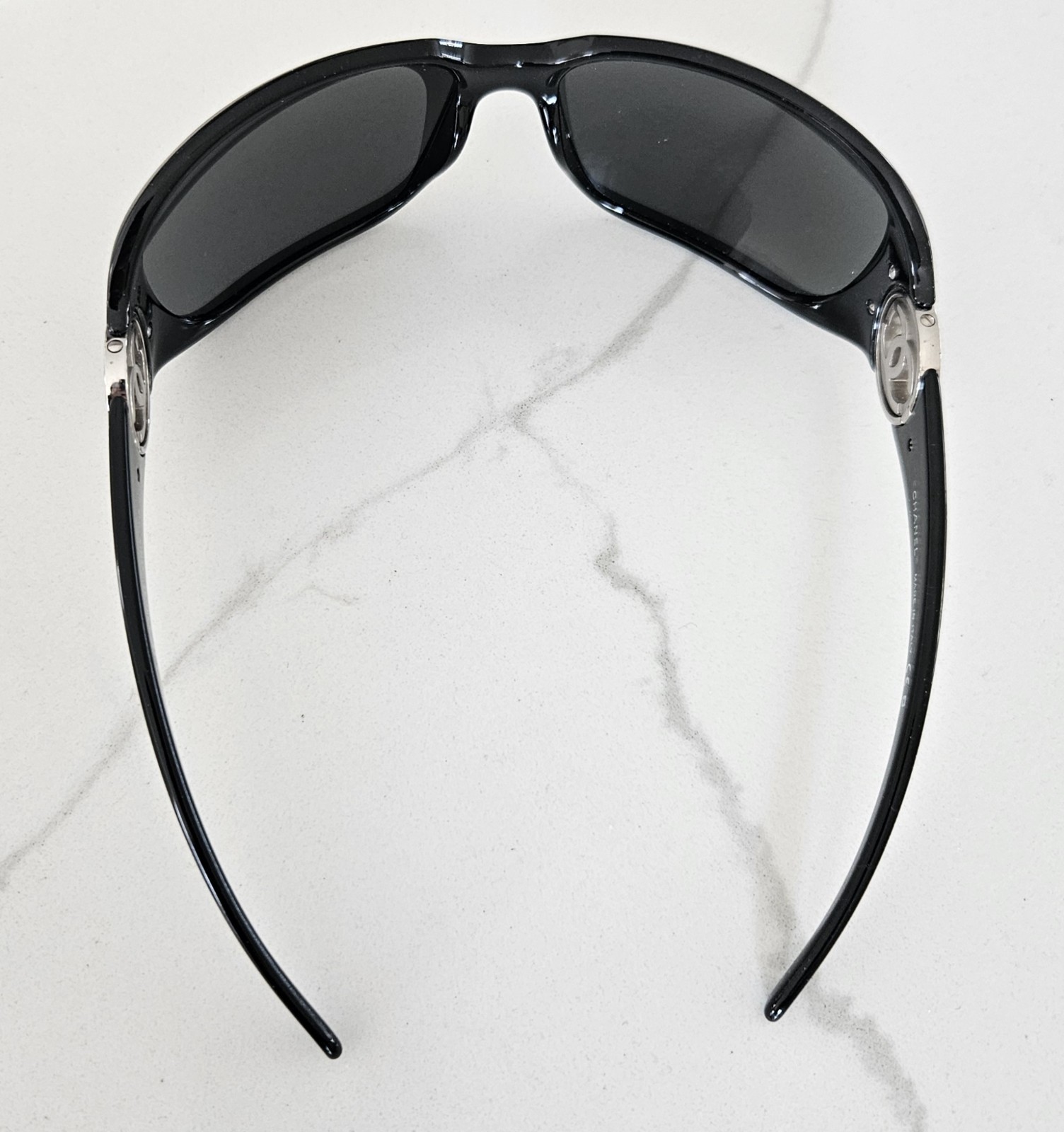 Chanel Women's Sunglasses, Vintage Y2K 6023 c.501/87, 65-17, Black/Silver, +case thumbnail 4