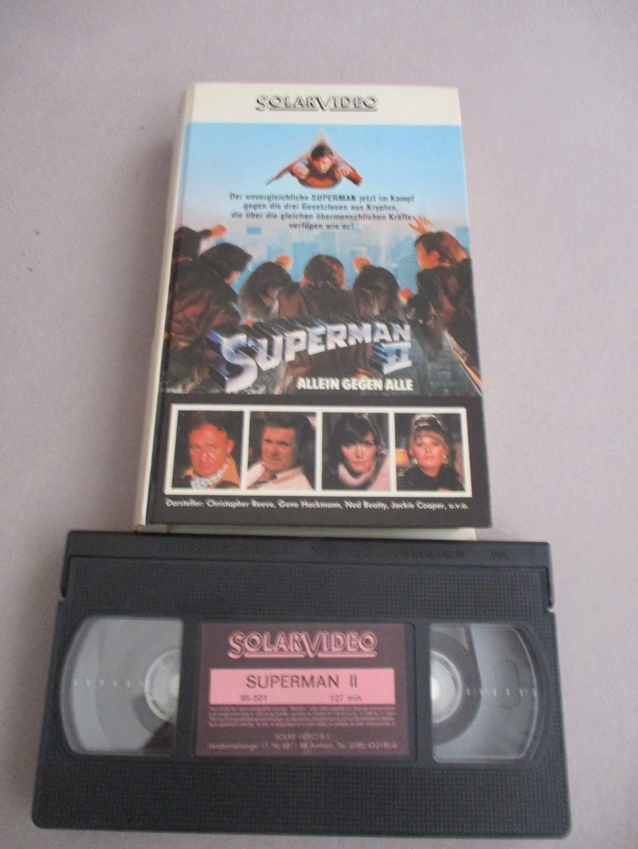 VHS - Superman II - Allein gegen alle / Christopher Reeve - SolarVideo Großcover