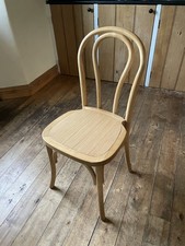 wooden dining chair used, vinatge style bow back, contemporary