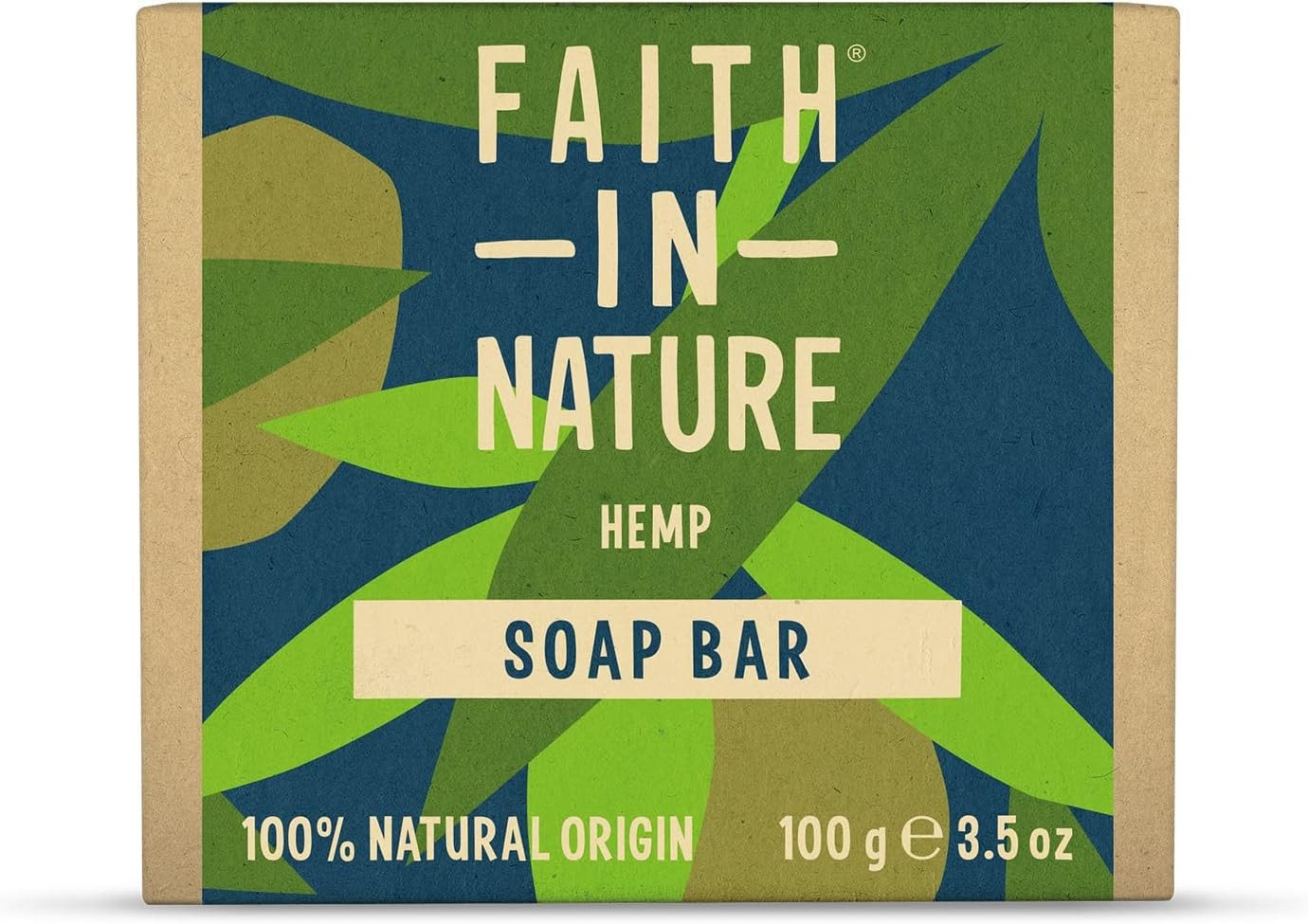 Faith In Nature Natural Hemp Hand Soap Bar, Restoring, Vegan & Cruelty Free, No