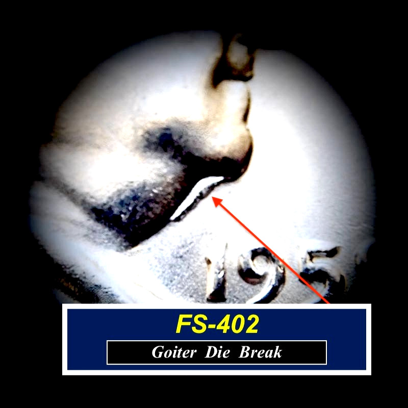 Goiter Die Break ➫ 1959-P Franklin "BU" ➫ Cherrypickers #FS-402 ➫ 159g