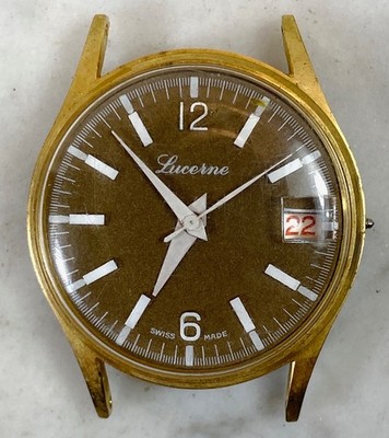 Vintage LUCERNE Gold Tone Watch. Manual Wind FORUM Jewelry SWISS