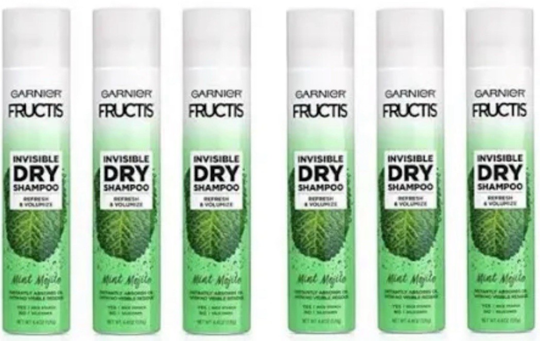 6 Pack Garnier Fructis Invisible Dry Shampoo Refresh Volumiz