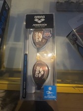 Arena Powerskin Swipe Mirror Goggle Hydrodynamics/Wide Vision NEW COPPER-WHITE