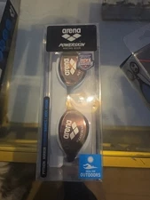 Arena Powerskin Swipe Mirror Goggle Hydrodynamics/Wide Vision NEW COPPER-WHITE