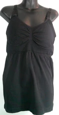 Kindred Bravely Sublime Busty Nursing Breastfeeding Maternity Tank Black Size XL