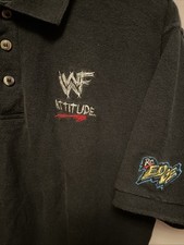 Vintage Wwf Rc Edge Polo Shirt Live Event Employee Wwf Attitude Sz L 21x27 Rare
