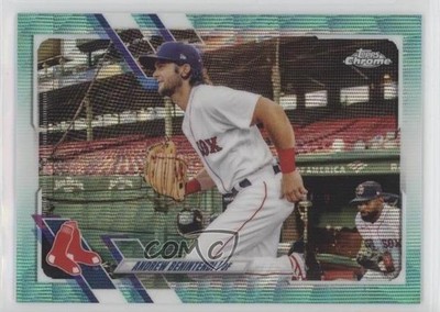 2021 Topps Chrome Aqua Wave Refractor 132/199 Andrew Benintendi #39 01wi