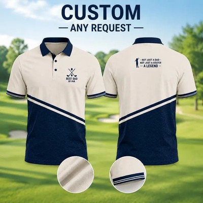 Best Dad By Par Golf Polo Shirt Fathers Day Gift