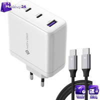 Usb C LadegeräT 120W Gan 3-Port SchnellladegeräT Mit 100W Kabel FüR Macbook
