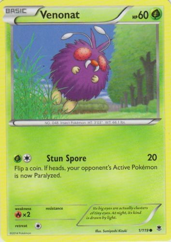 Venonat - 1/119 - Common - Lightly Played