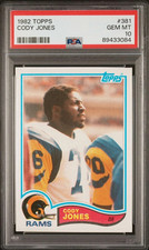 1982 TOPPS CODY JONES #381 LOS ANGELES RAMS PSA 10