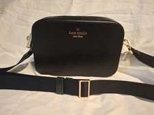 Kate Spade Black Madison Camera Bag, MINT, new without tags
