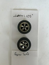 Pair of Gray Candies Super Soft Silicone Tires Wheels for 1/24 scale slot car
