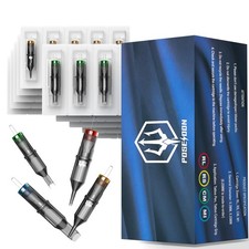 Poseidon Tattoo Cartridge Needles 50Pcs Assorted Mixed Size round Liner Shader