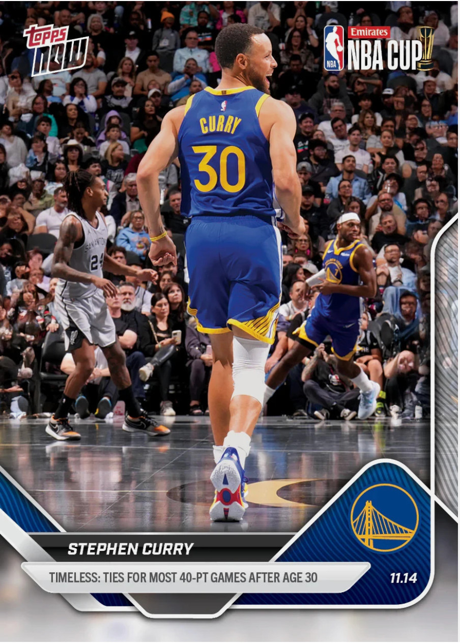 2025-26 Topps NBA Now #55 Stephen Curry Warriors 40 Pt Game