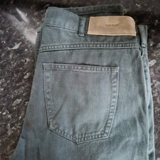 Men's Rivre Island Denim Jeans, Green, Size W32xL32 Button Flies, Heavy Weight