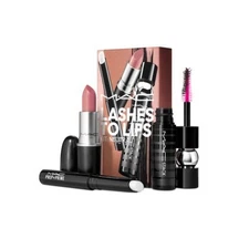 MAC LASHES TO LIPS KIT MATTE LIPSTICK PREP + PRIME LIP STACK MASCARA 3PC SET NIB