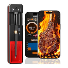 Probe Plus Probe Plus Smart Wireless Digital Meat Thermometer, Black/Red