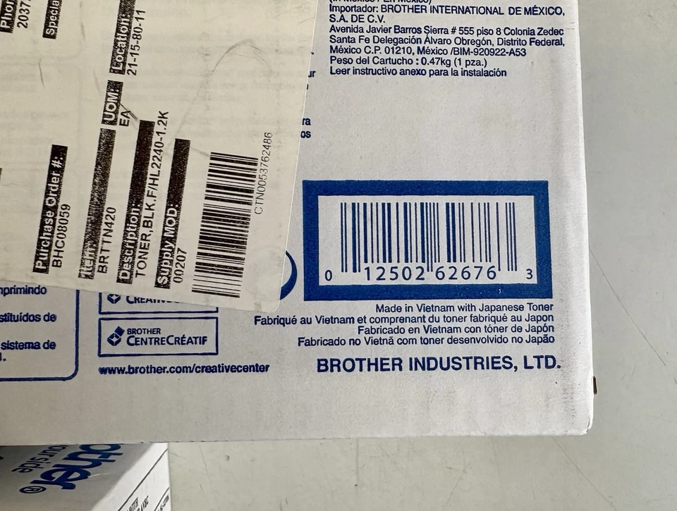 Lote de 2 Cartuchos de Tóner Brother, Nuevos con Caja Abierta TN-420 y TN-430 Foto 3 de 4
